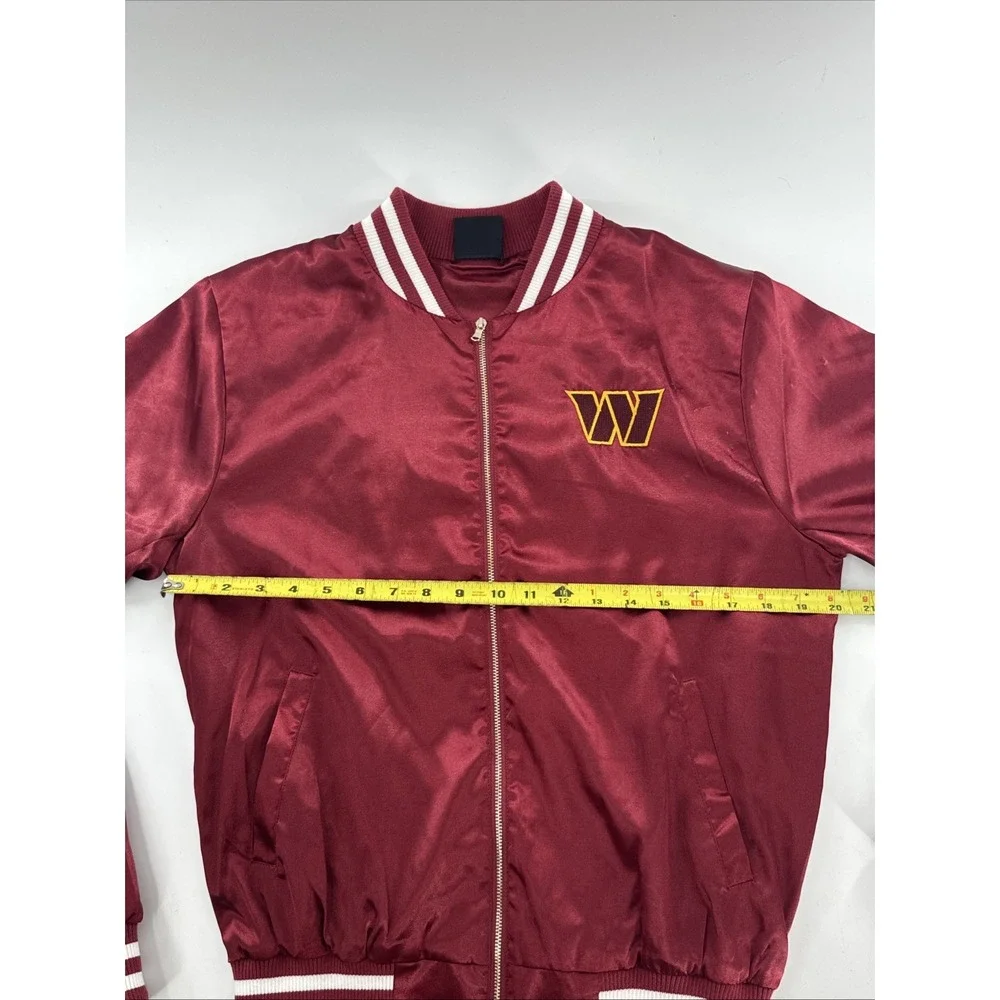 Washington Commanders Women's Satin Rhinestone Bomber Jacket NFL Size Medium